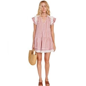 Hunter Bell Virginia Dress. Pink Gingham.
S. EUC